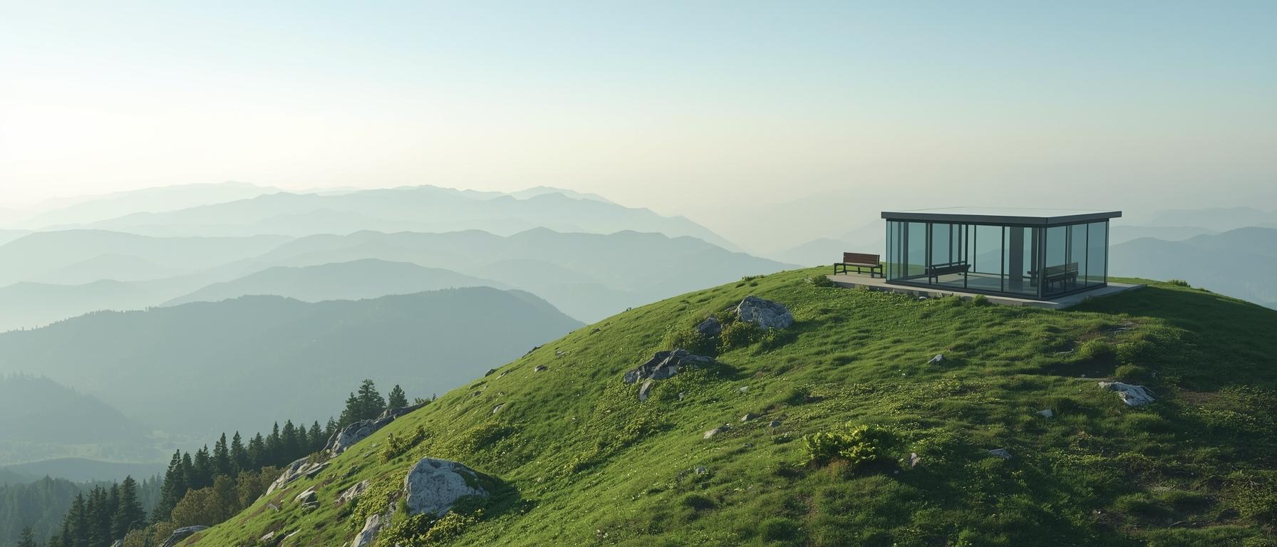 Seilbahn, Bergstation und Aussichtspunkte